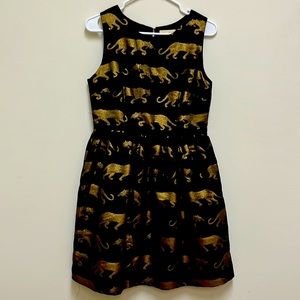 Anthropologie Eyedoll Gold Panthere Dress Rare